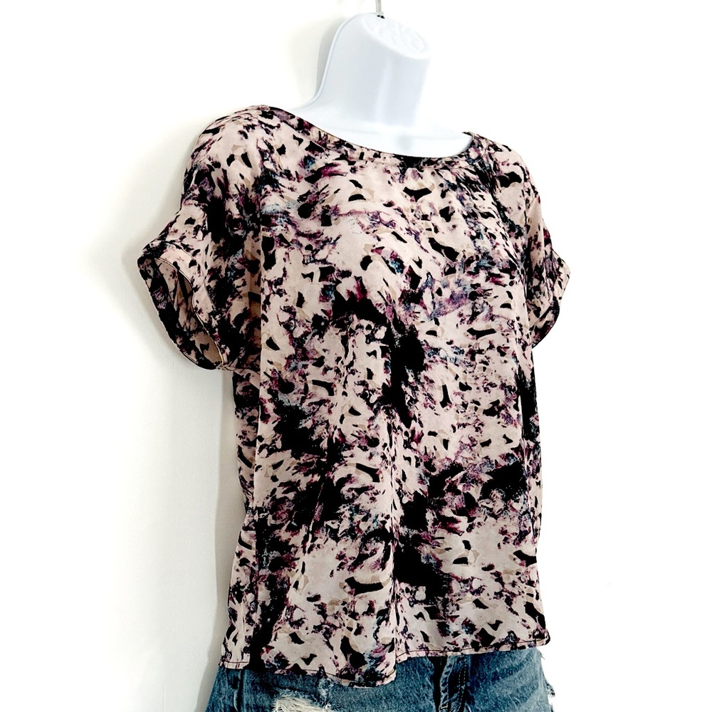 Cynthia Rowley - Purple, Black and White Blouse w/ Zipper - Size - S - Picture 2 of 5